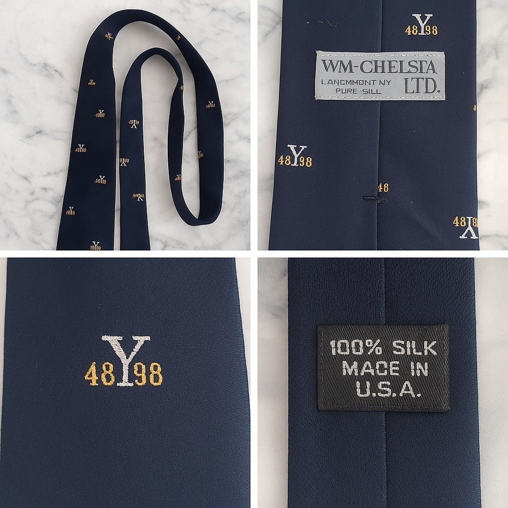 Wm Chelsea Ltd Necktie Tie 100% Silk  48Y98 Stylish Slick Vtg Office Career‎ USA